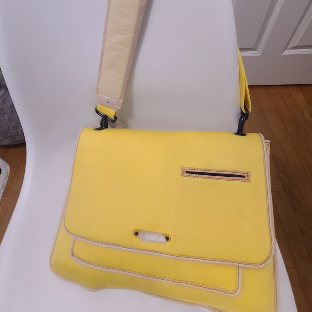 Juicy Couture NWT Yellow Soft Lap Top Crossbody bag